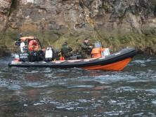 Paul Rose diving with the Royal Navy Bomb Disposal Team